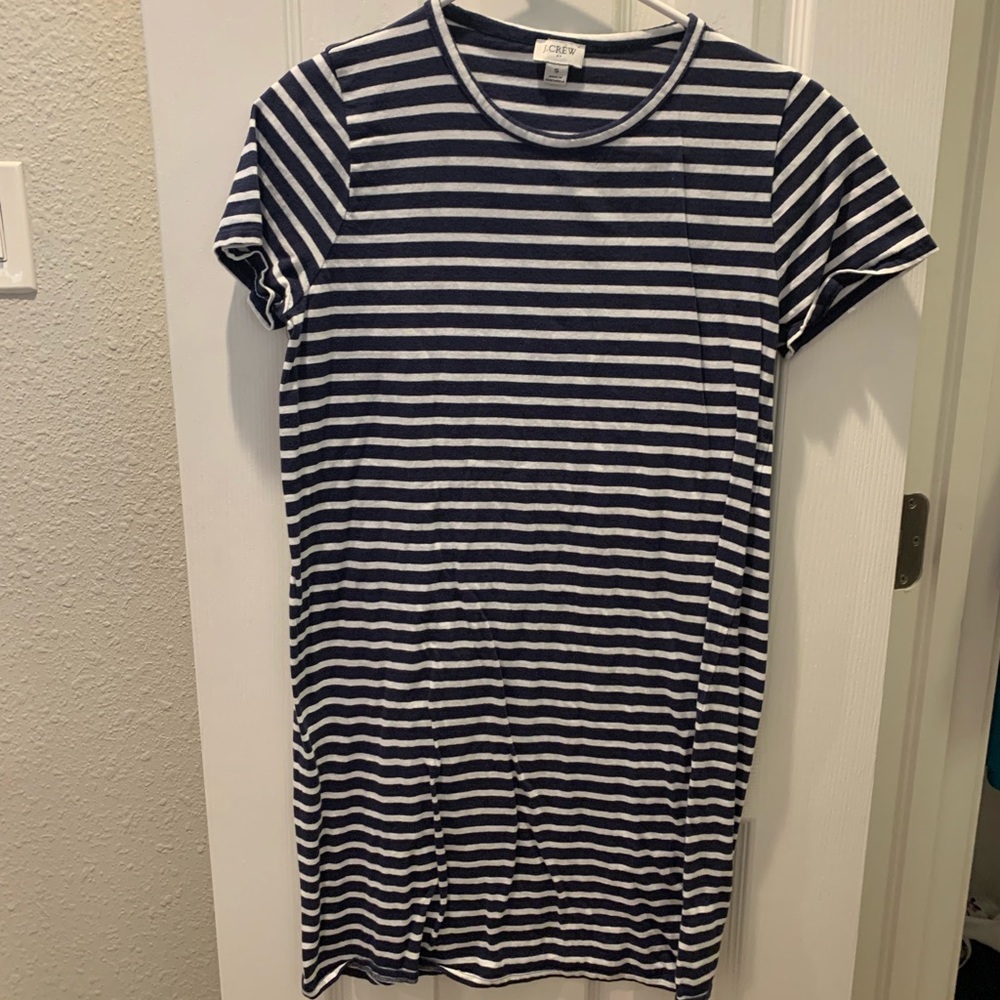 J Crew striped tshirt dress